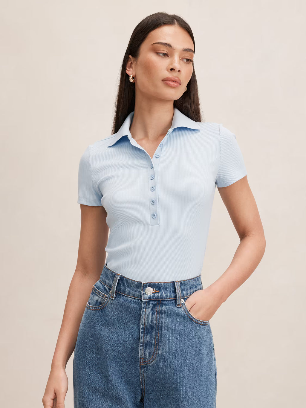 Aaliyah Ribbed Polo