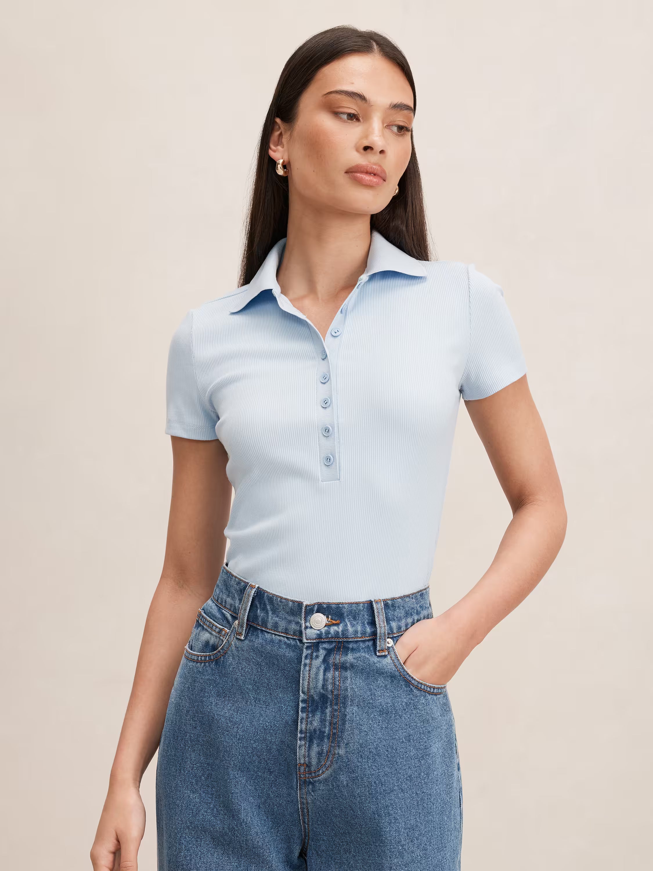 Aaliyah Ribbed Polo